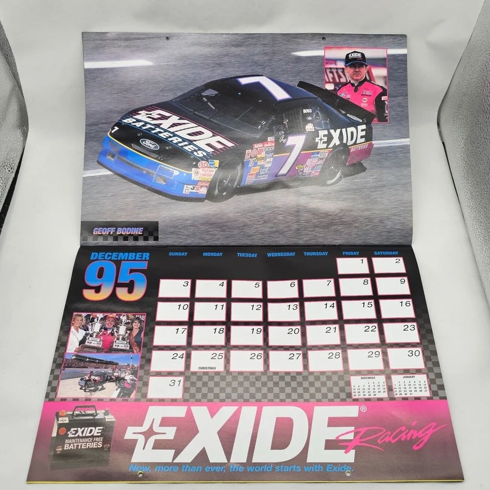 1995 Superstars of NASCAR Calendar Dale Earnhardt Gordon Championship Foldout